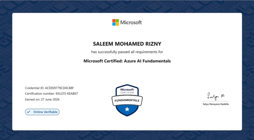 Microsoft Certified: Azure AI Fundamentals